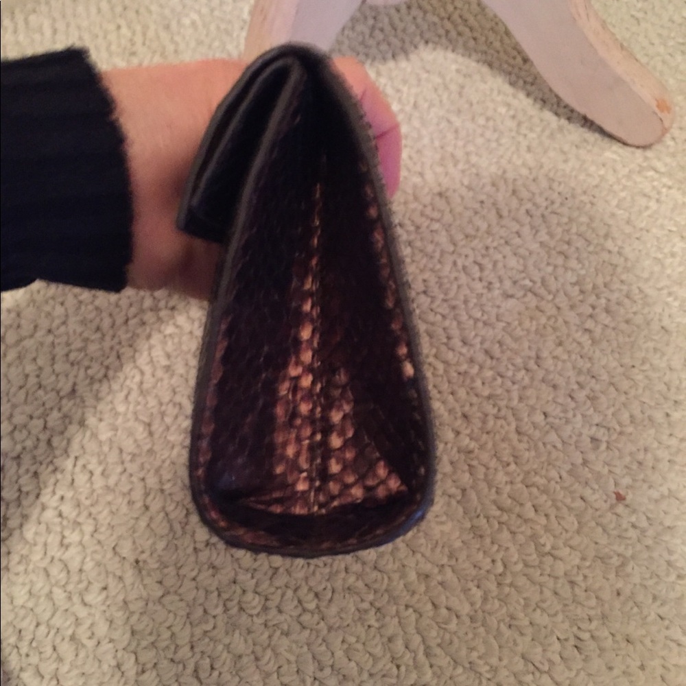 Nancy Gonzalez Copper Metallic Python Handbag - image 2